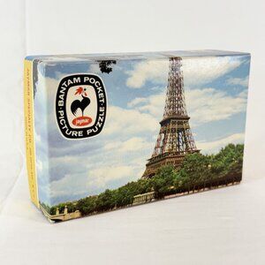 Vintage Eiffel Tower Paris Bantam Pocket Picture Jigsaw Puzzle Complete 5x7